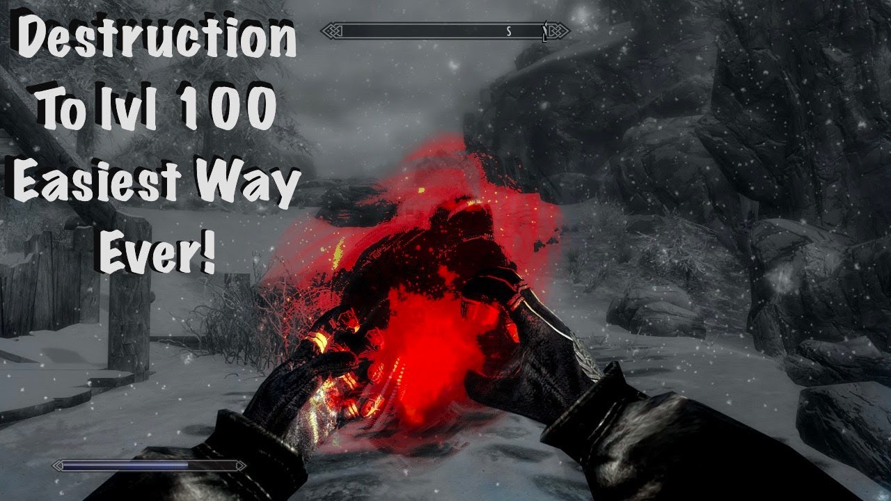 SKYRIM SKILL EXPLOIT DESTRUCTION TO 100 IN A MATTER OF MINUTES 2023 STILL WORKS