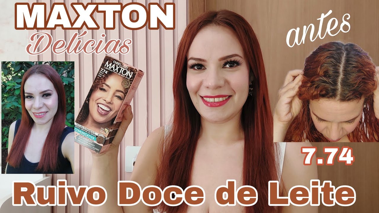 TESTEI A MAXTON 7.74 RUIVO DOCE DE LEITE #embelleze #embellezedossonhos