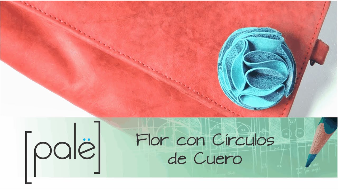 Flor con círculos en cuero#cuero #hechoamano  #moldesgratis #leather