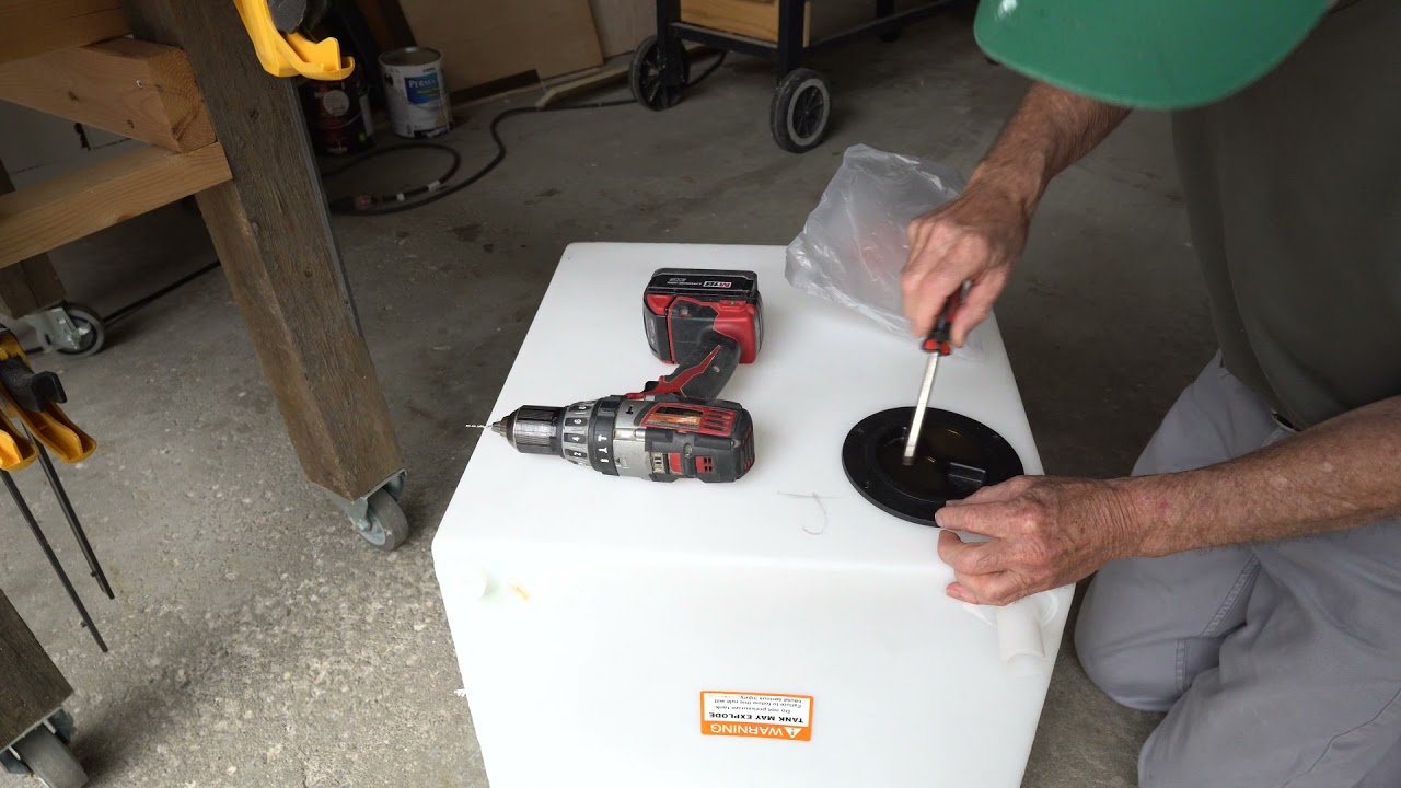 Installation of a Inspection Hatch into a RV Water Tank.