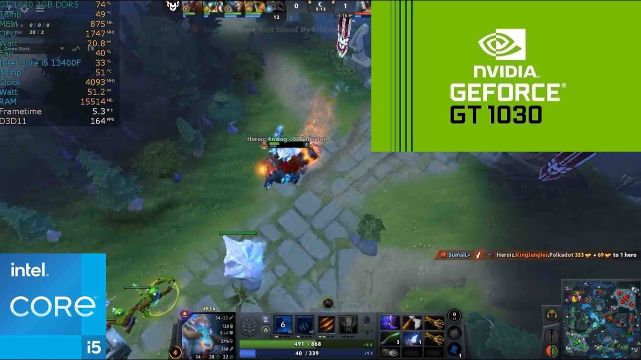 Dota 2 GT 1030 2025