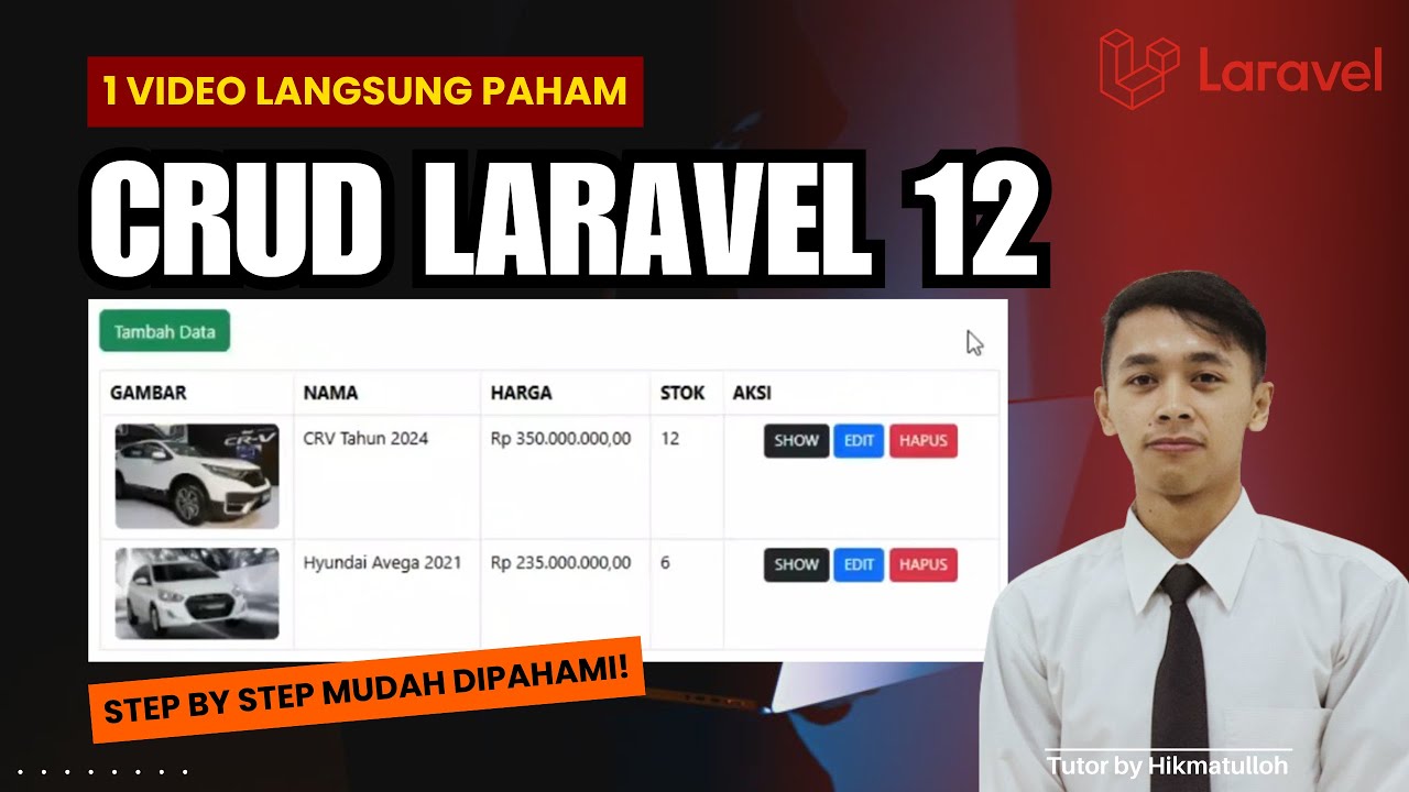 Belajar CRUD Laravel 12 untuk Pemula | Step by Step Mudah Dipahami!