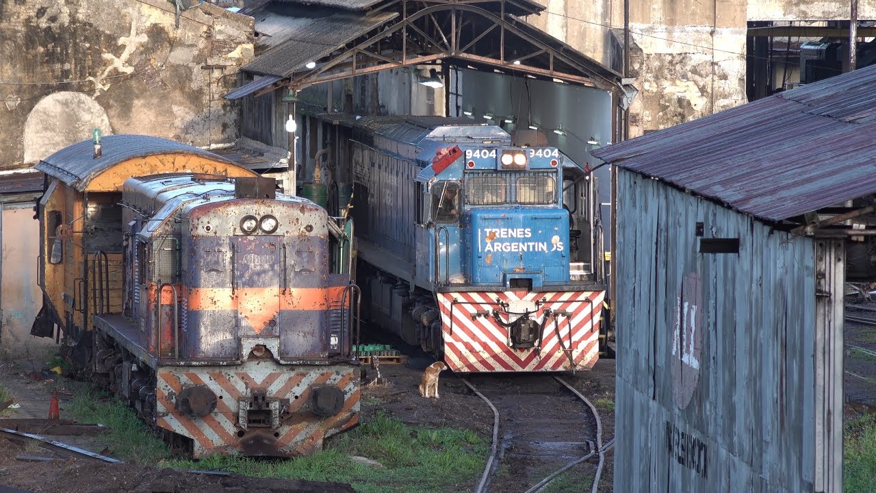 Поезда, отправляющиеся с легендарной линии Concordia Central — Urquiza — 4K