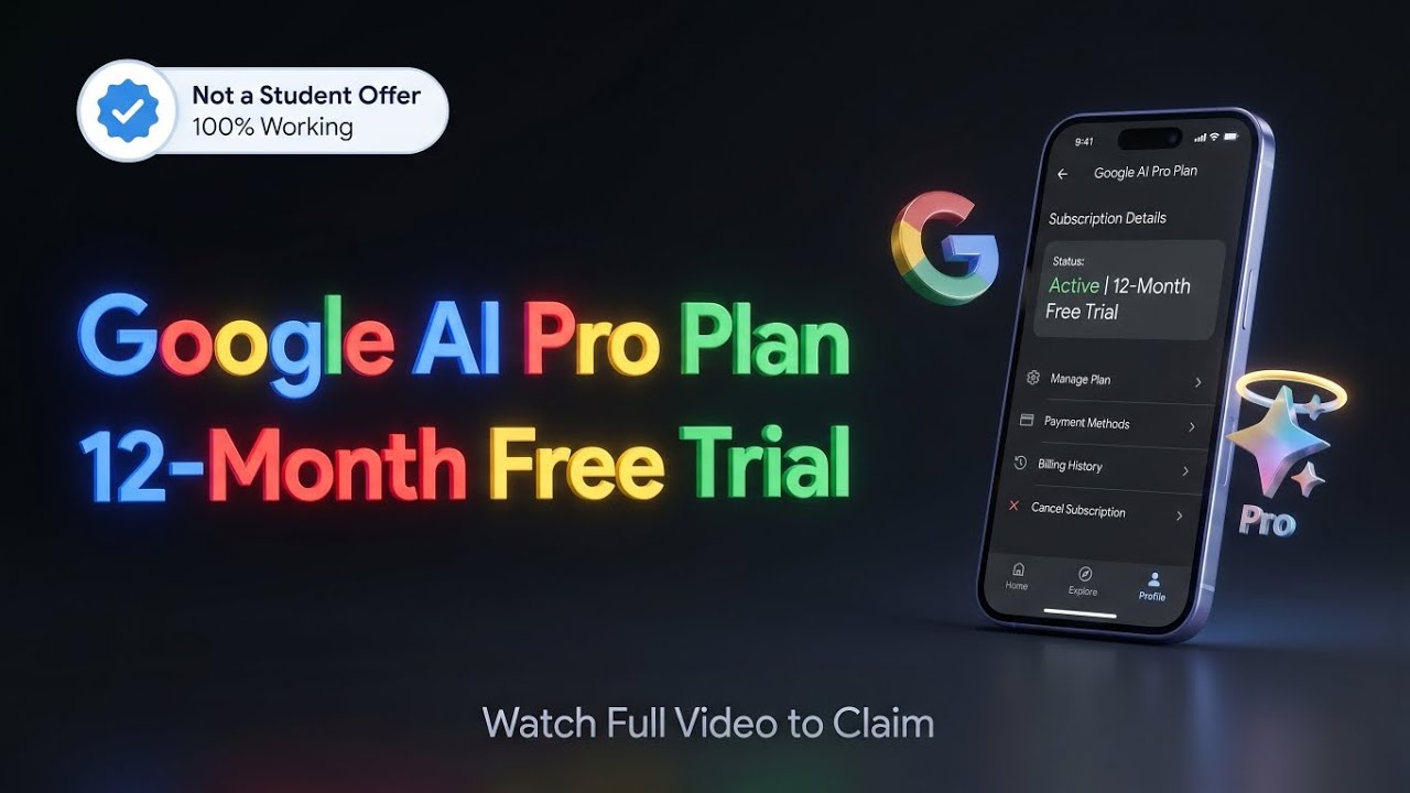Как получить бесплатную 12-месячную пробную версию Google AI Pro в 2026 году (самый современный с...