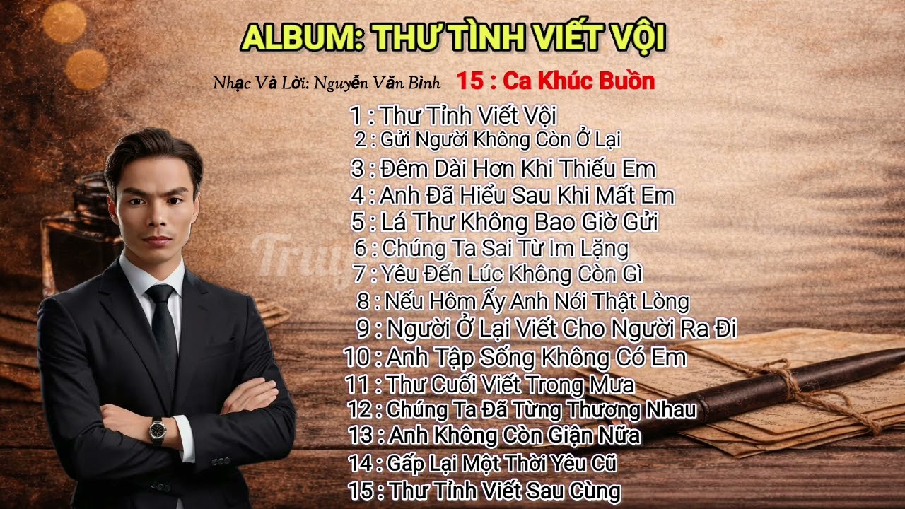 Thư Tỉnh Viết Vội – Album 15 Ca Khúc Tâm Trạng Buồn | Nhạc Trữ Tình Sâu Lắng