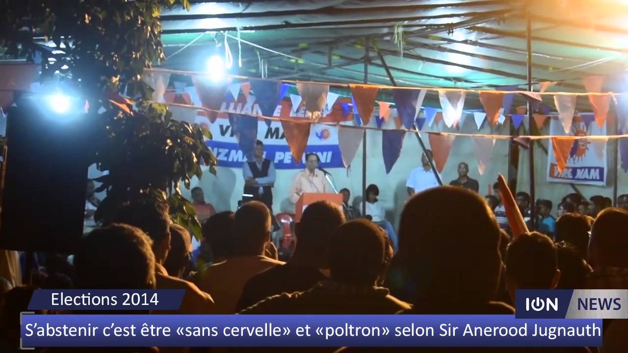 [Elections 2014] S’abstenir c’est être «sans cervelle» et «poltron» selon Sir Anerood Jugnauth