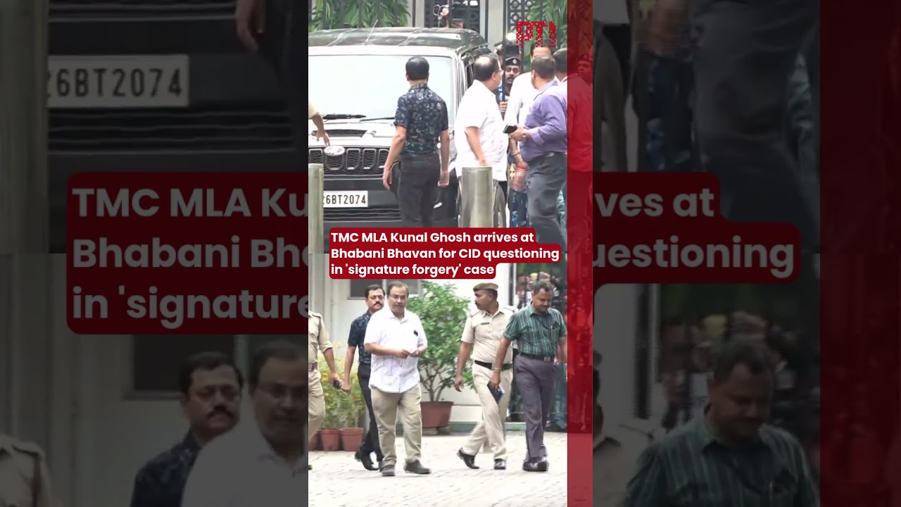 TMC MLA Kunal Ghosh arrives at Bhabani Bhavan for CID questioning in 'signature forgery' case
