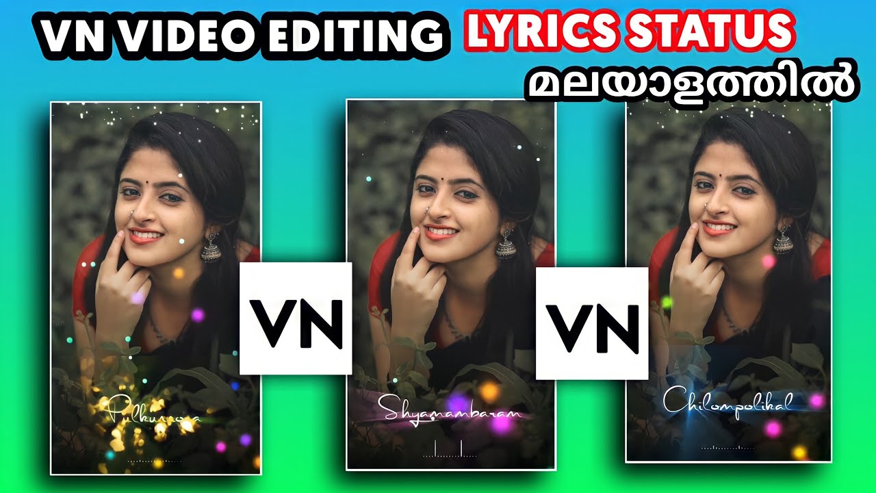 VN Apps trending Lyrics video editing Malayalam / How to make lyrics video