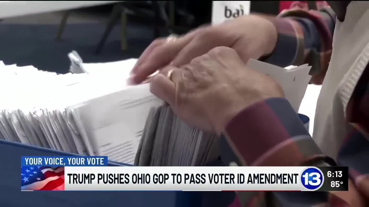 Trump weighs in on Ohio push to add voter ID to state constitution