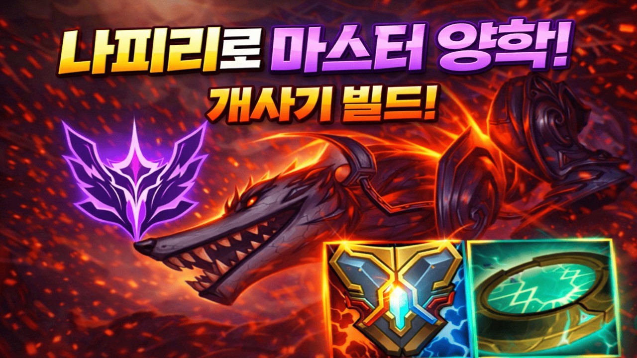 고승률로 마스터 양학하는 개사기 빌드 지크원칙 정글 나피리 