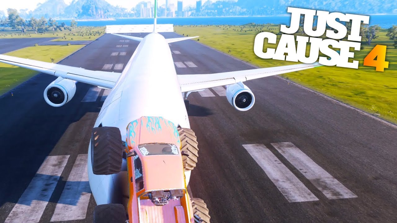 EXTREME STUNTS AT THE AIRPORT in Just Cause 4!