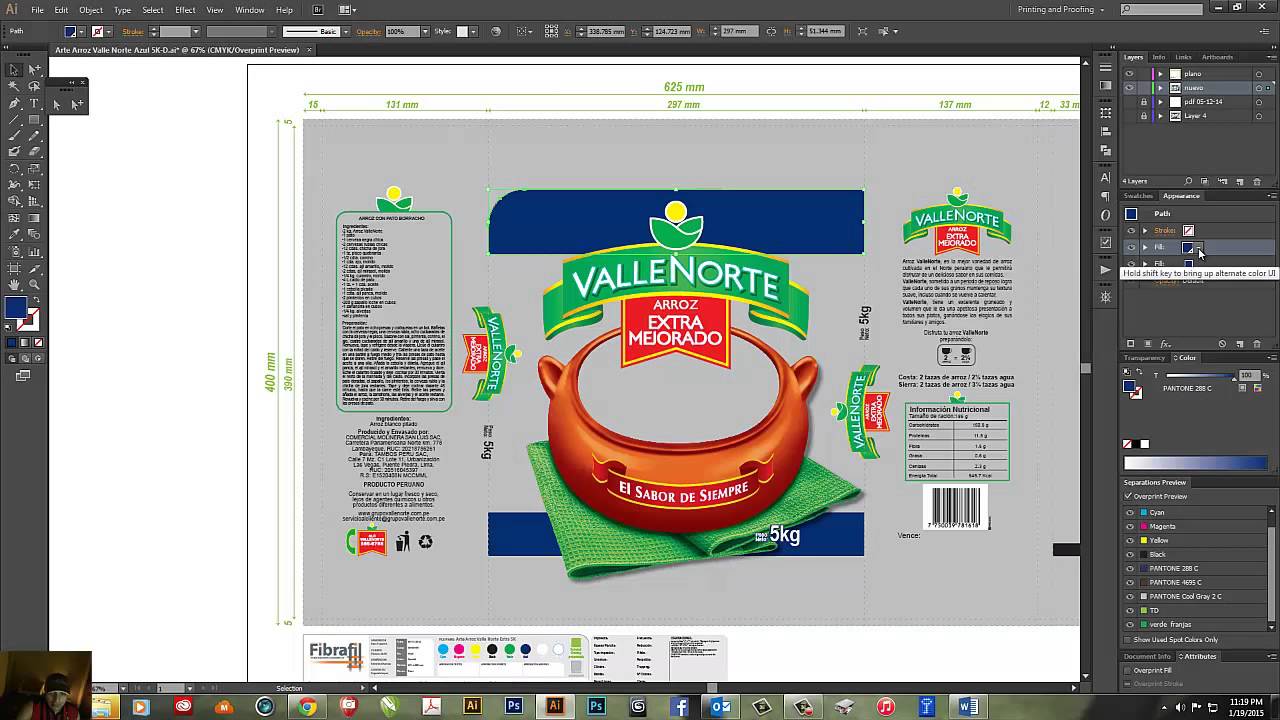 Tutorial Tips Preprensa para Flexografia 4 - Mas de 4 canales en un objeto