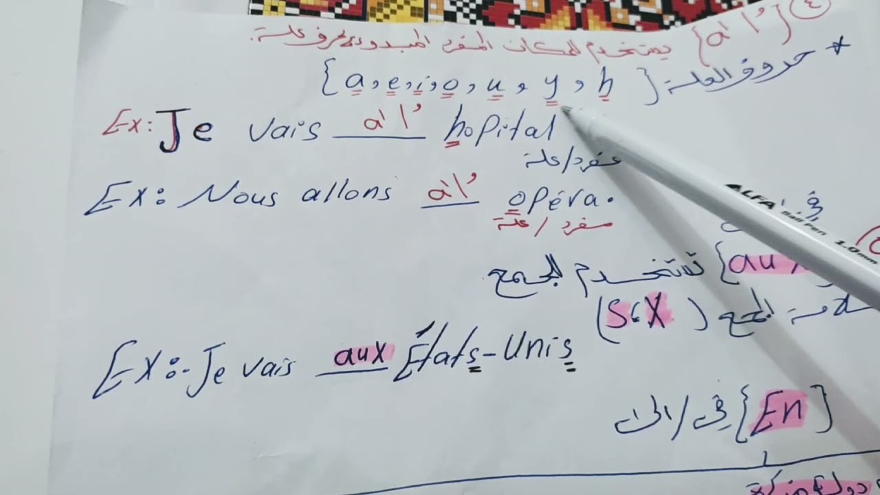 شرح حروف الجر