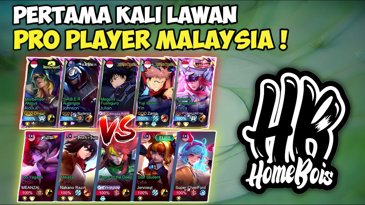 PERTAMA KALI Ketemu Lawan Pro Player MALAYSIA! Full Team HomeBois!!