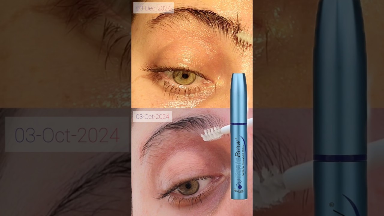 My 2 months use of RapidBrow brow enhancing✨️iHerb code CMT5484 #rapidbrow #rapidbrowserum #browgrow