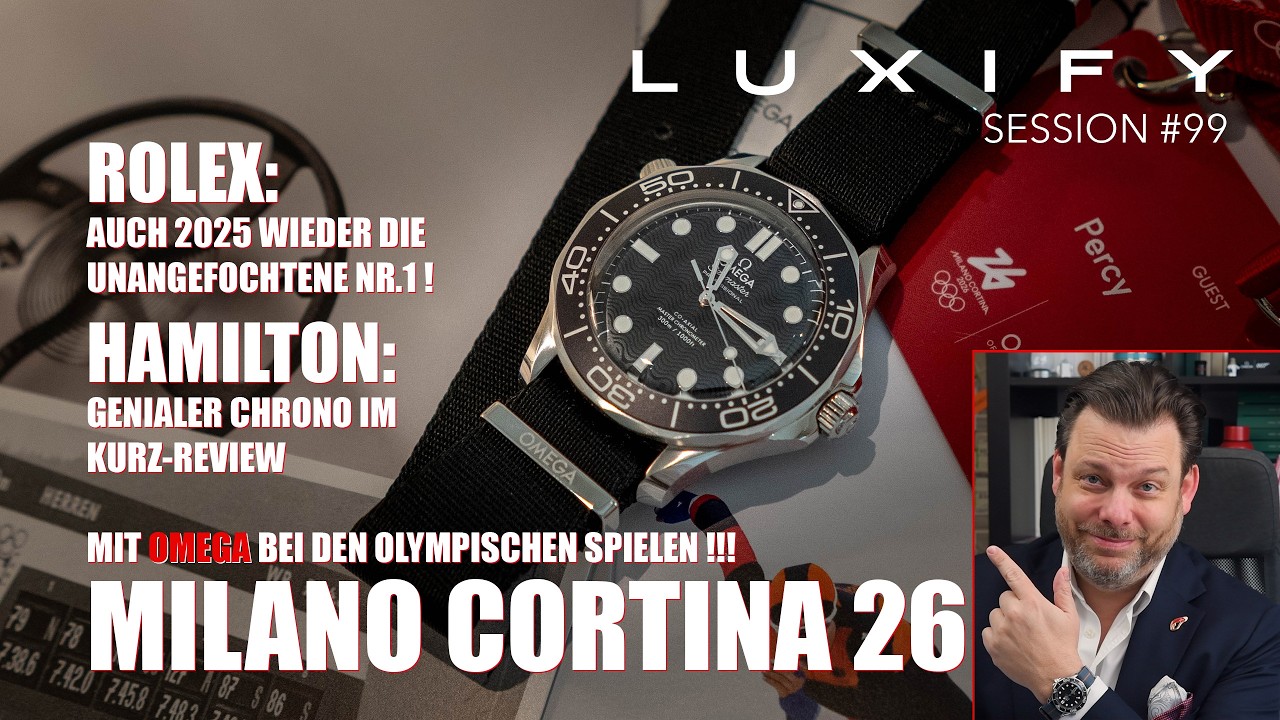 Mit Omega bei den Olympischen Spielen! Kennzahlen 2025: Rolex schlägt alles. Review: Hamilton Chrono