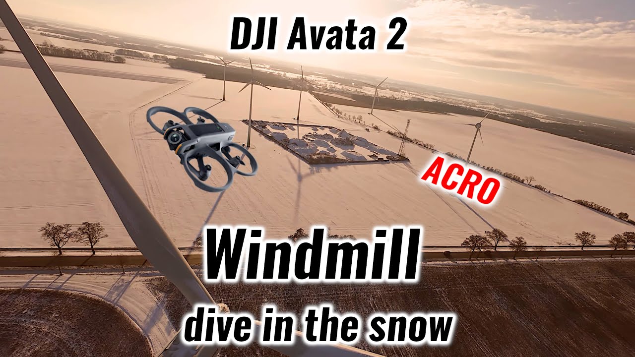 DJI Avata 2 - Windmill dive in the snow