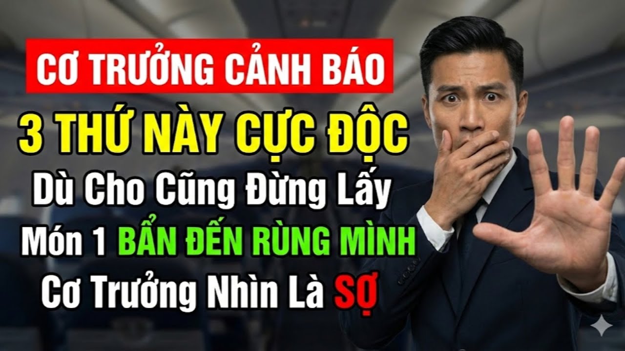Cơ Trưởng HÉ LỘ 3 Thứ CẤM KỴ Trên Máy Bay, Món 1 Chứa Cả Tỷ VI KHUẨN Đừng Rước Họa Vào Thân!