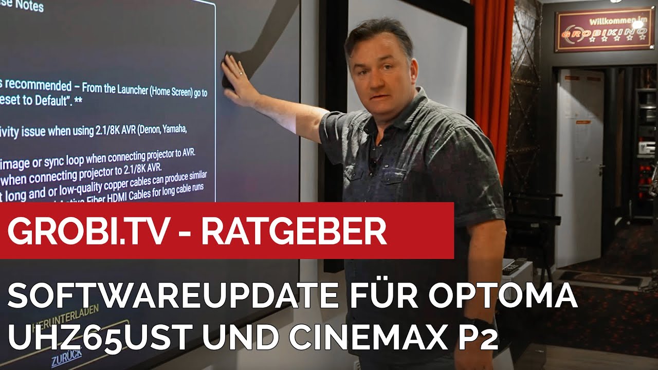 So funktioniert das Softwareupdate für die Optoma UST Projektoren - UHZ65UST und CinemaxP2