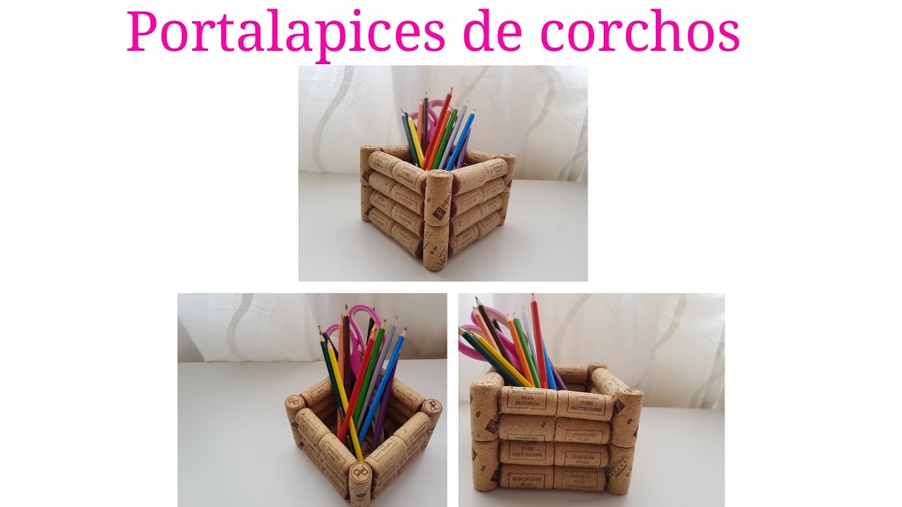 Portalapices de corchos de vino