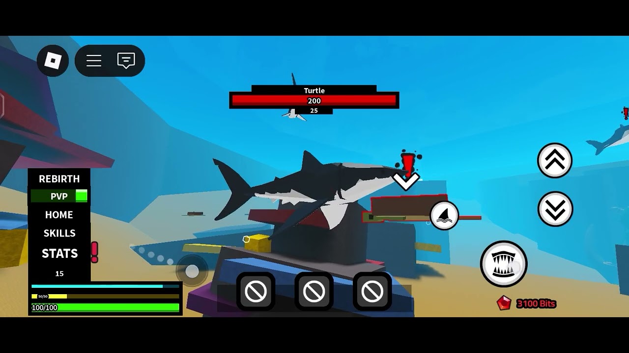 Playing shark simulator (PRE-ALPHA) (ROBLOX)