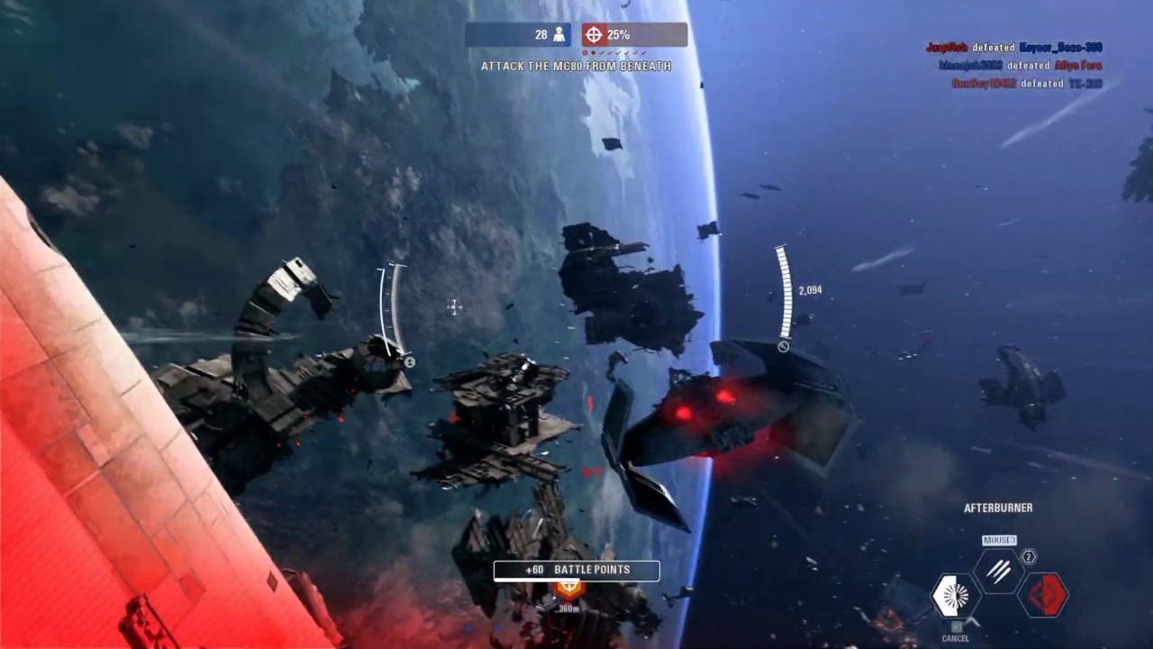 Star Wars Battlefront 2 - TIE Advanced x1 over Endor