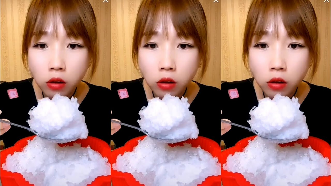 ASMR WHITE ICE EATING / ICE EATING
