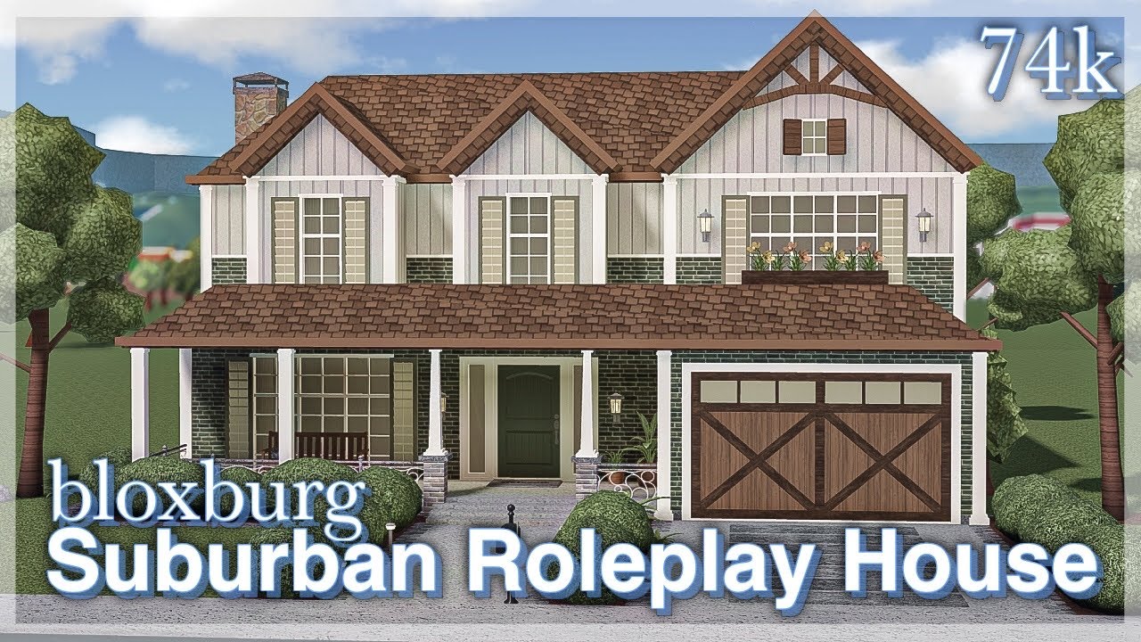 Bloxburg - Suburban Roleplay House Speedbuild (exterior)