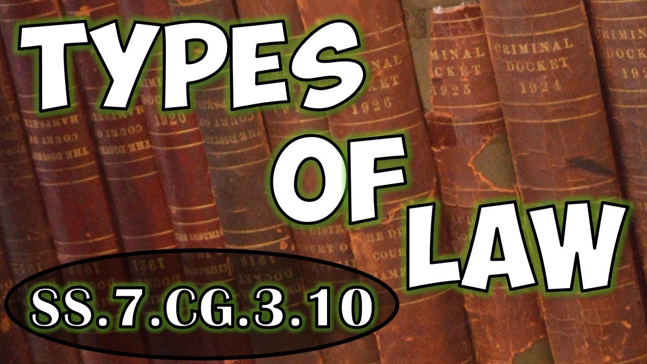 SS.7.CG.3.10 - Identify sources and types of law.