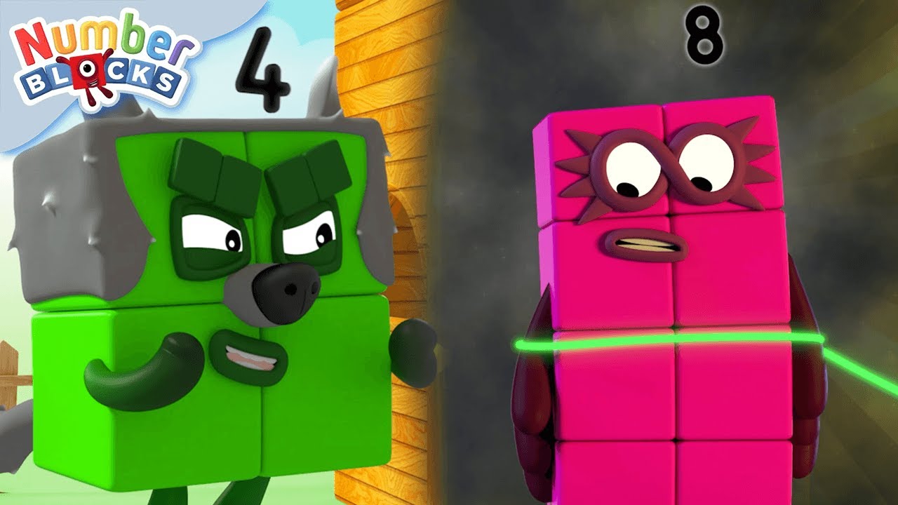 Halloween Vestir-se Festa | Aprenda a contar | @Numberblocks