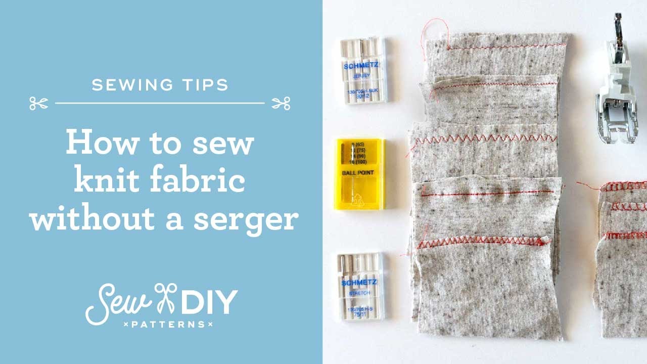 How to sew knit fabrics without a serger