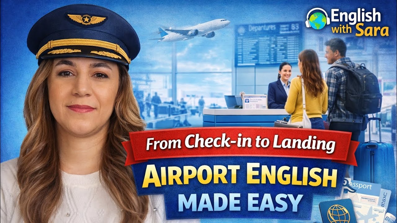 At the Airport – Travel English for Real Life @EnglishwithSara_sb