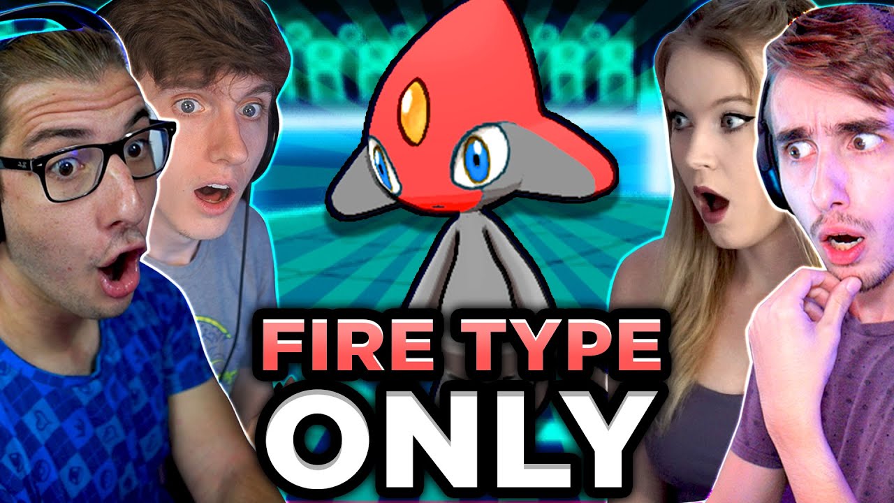 We Can Only Catch RANDOM FIRE Type Pokemon, Then We Battle!
