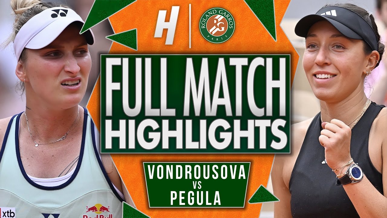 Marketa Vondrousova vs Jessica Pegula - FULL Match Highlights - Third Round | Roland Garros 2025