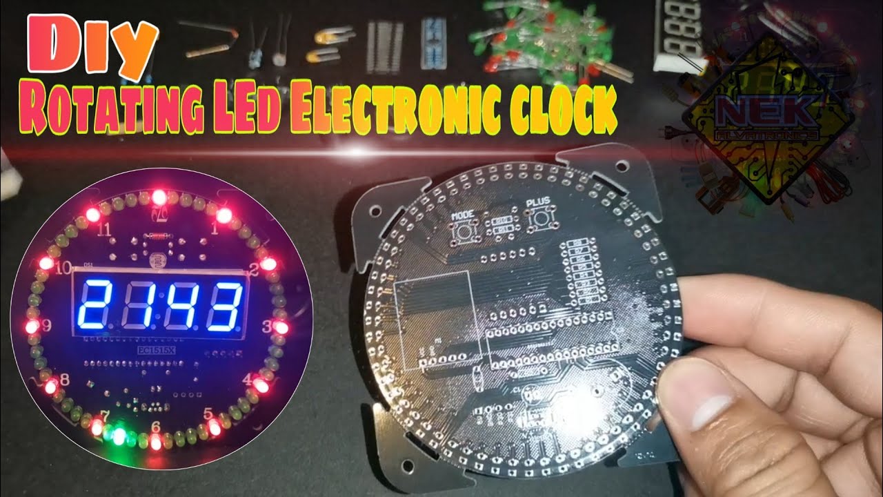 Amazing Rotating LED Electronic Clock in Banggood | DIY Led Clock