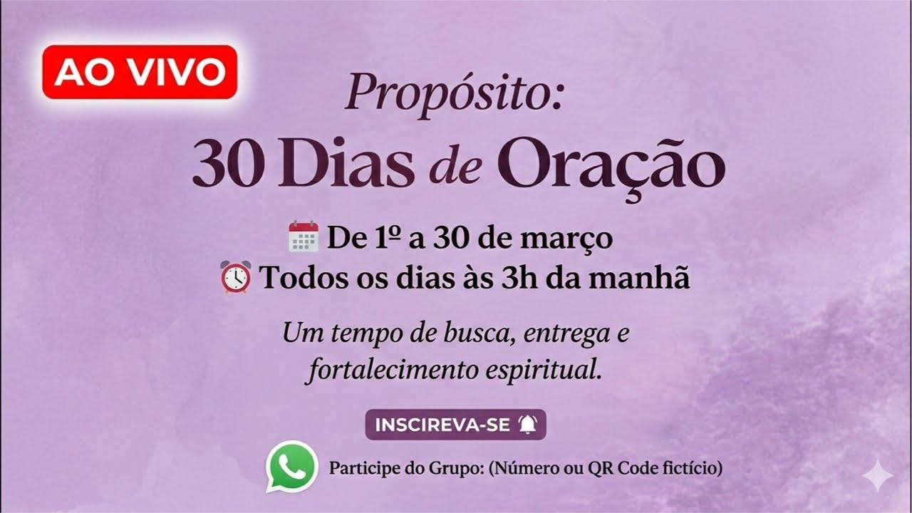 Evangelho de João 3 - 4 dia de Propósito - 30 dias de oração 