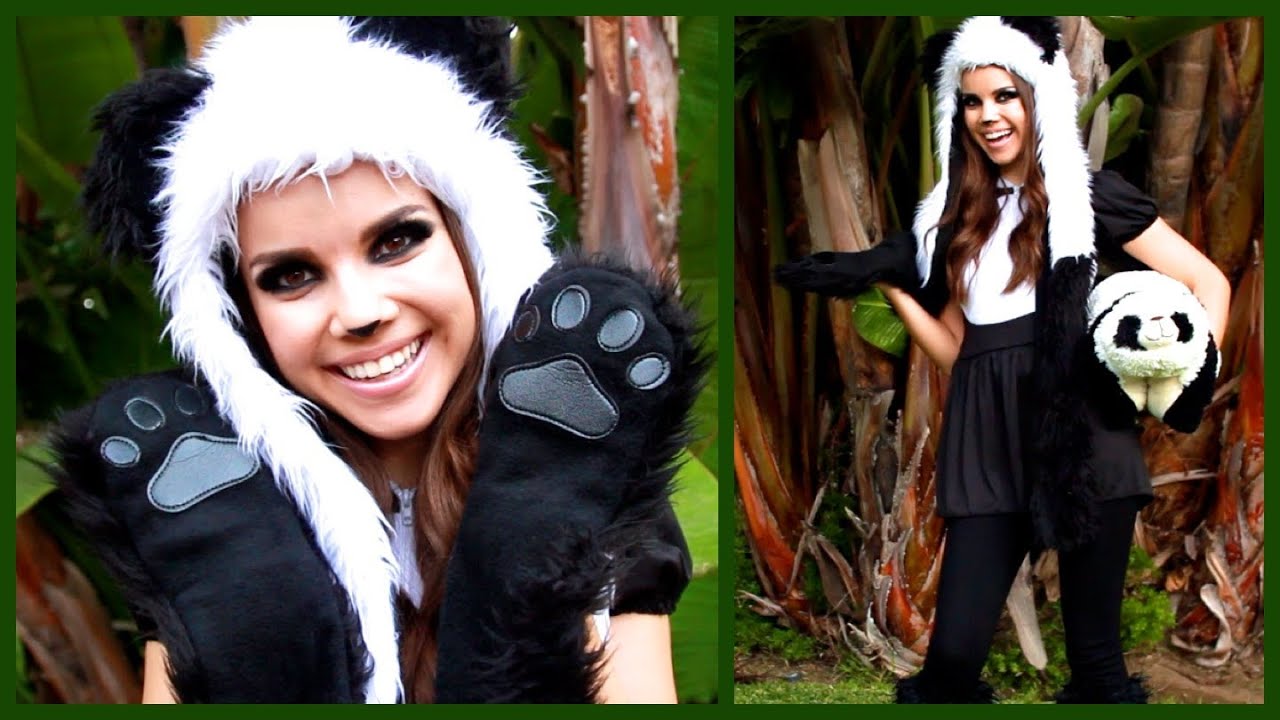 Cute & Cuddly Panda Look ♥ Makeup, Hair, and Costume!