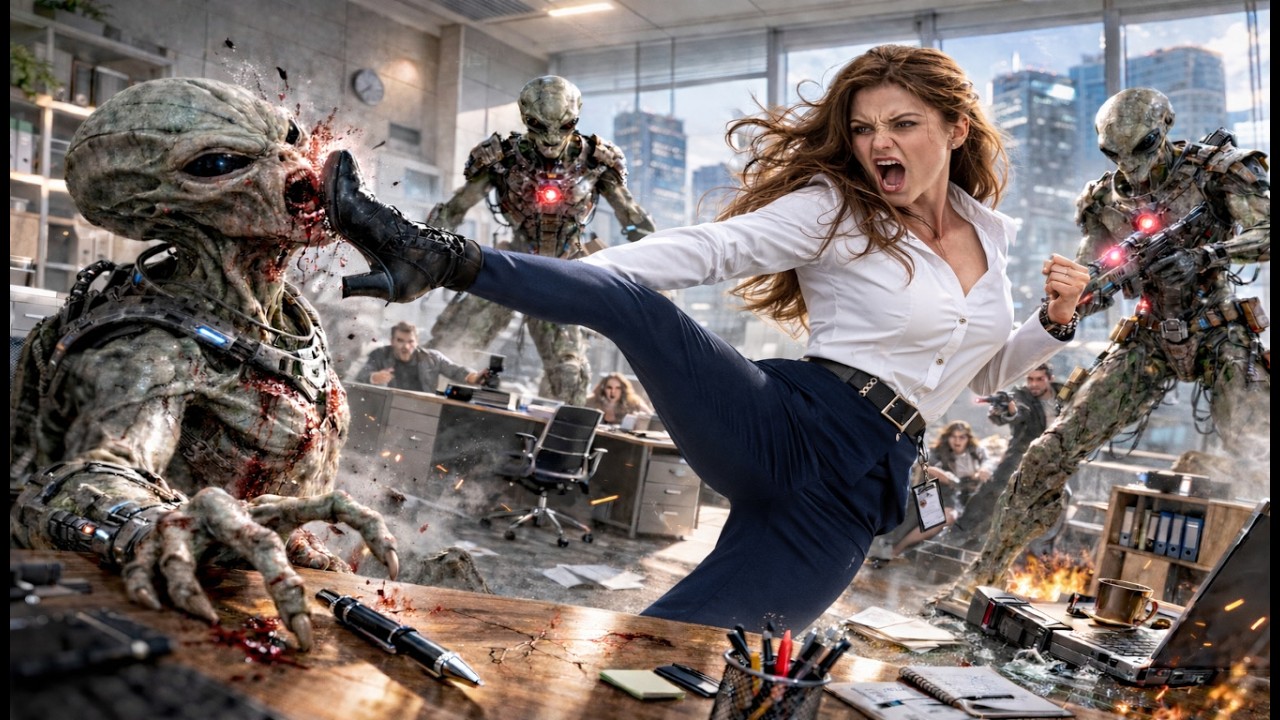 The alien reached for her desk to steal her pen, she answered with a sudden kick — HFY Sci-Fi