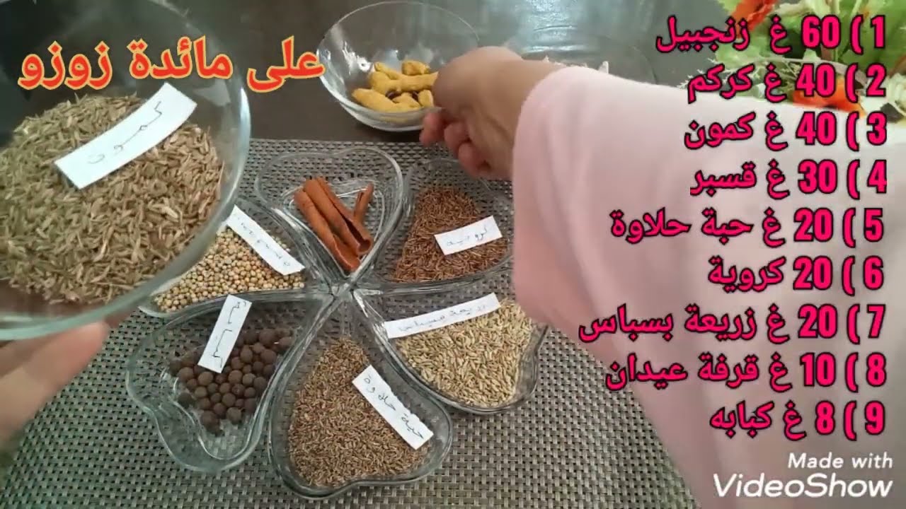 عطور المرقة .. خلطة توابل لكل أنواع المرقات و لحريرة   بمقادير مضبوطة و بتكلفة قليلة على طريقة زوزو