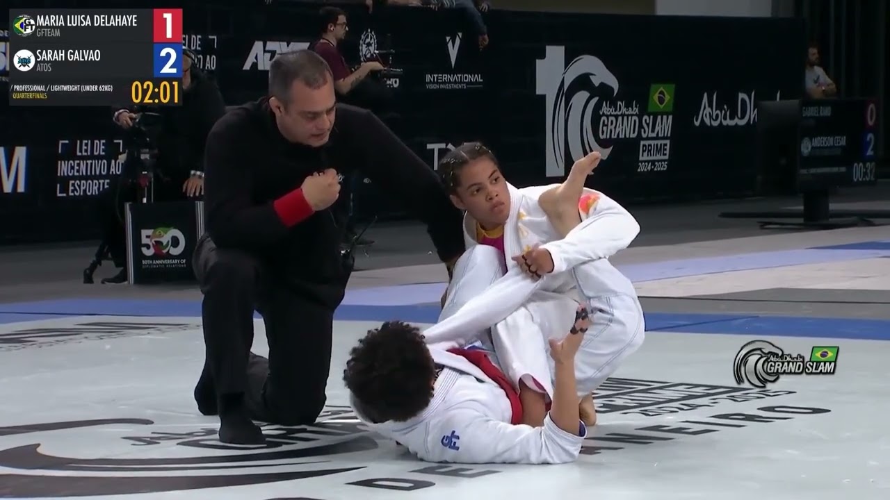 MARIA DELAHAYE vs SARAH GALVAO -  RIO GRAND SLAM 2024 - #jiujitsu #ajp #grandslam #riodejaneiro #BJJ