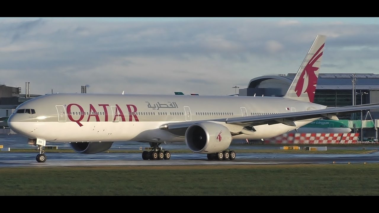 *Rare* Qatar Boeing 777-300ER Takeoff at Dublin Airport