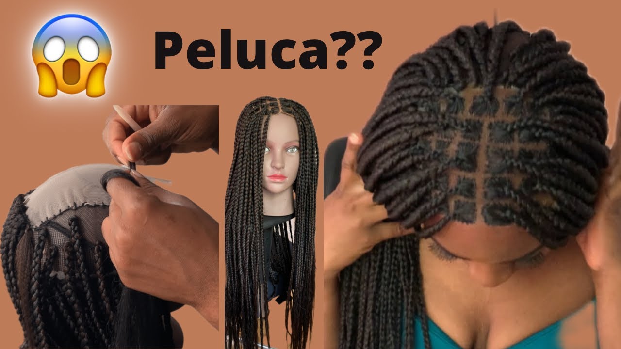 Peluca de trenzas africanas ( braids box wig)  || Como hacer una peluca de trenzas africanas