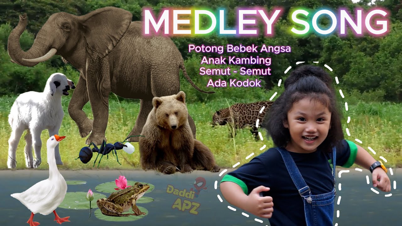 Lagu Populer Ada Kodok Rekotok - Anak Kambing Saya - Potong Bebek Angsa - Semut  Semut Kecil  Medley