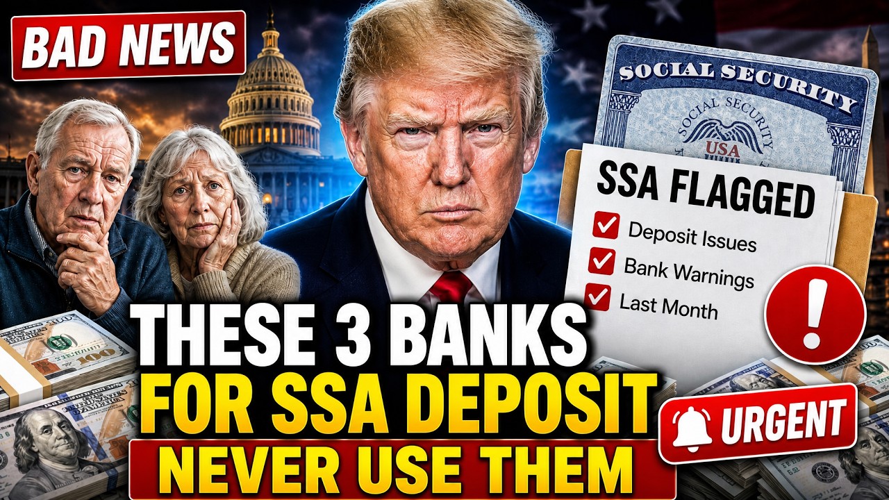 NEVER USE THESE 3 BANKS FOR YOUR SOCIAL SECURITY DIRECT DEPOSIT  SSA Quietly Flagged Them Last Month