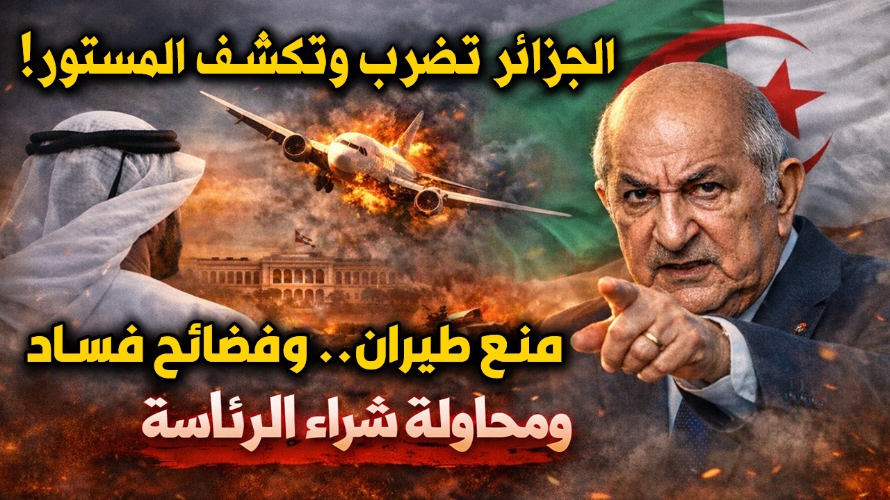 تبون يواجه الإمارات علناَ! لماذا؟ وما سر وقف الرحلات الجوية ؟ (فك الشفرة الكاملة)