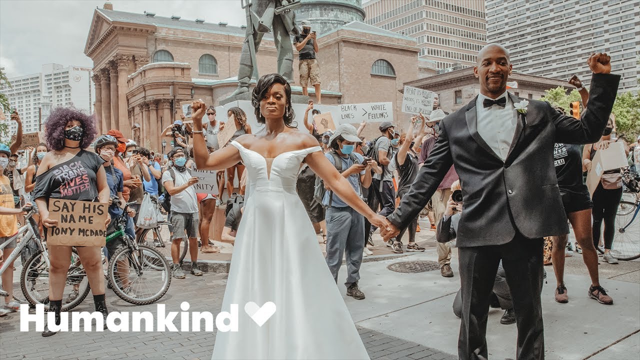 Bride and groom share how they ended up in a protest | Humankind