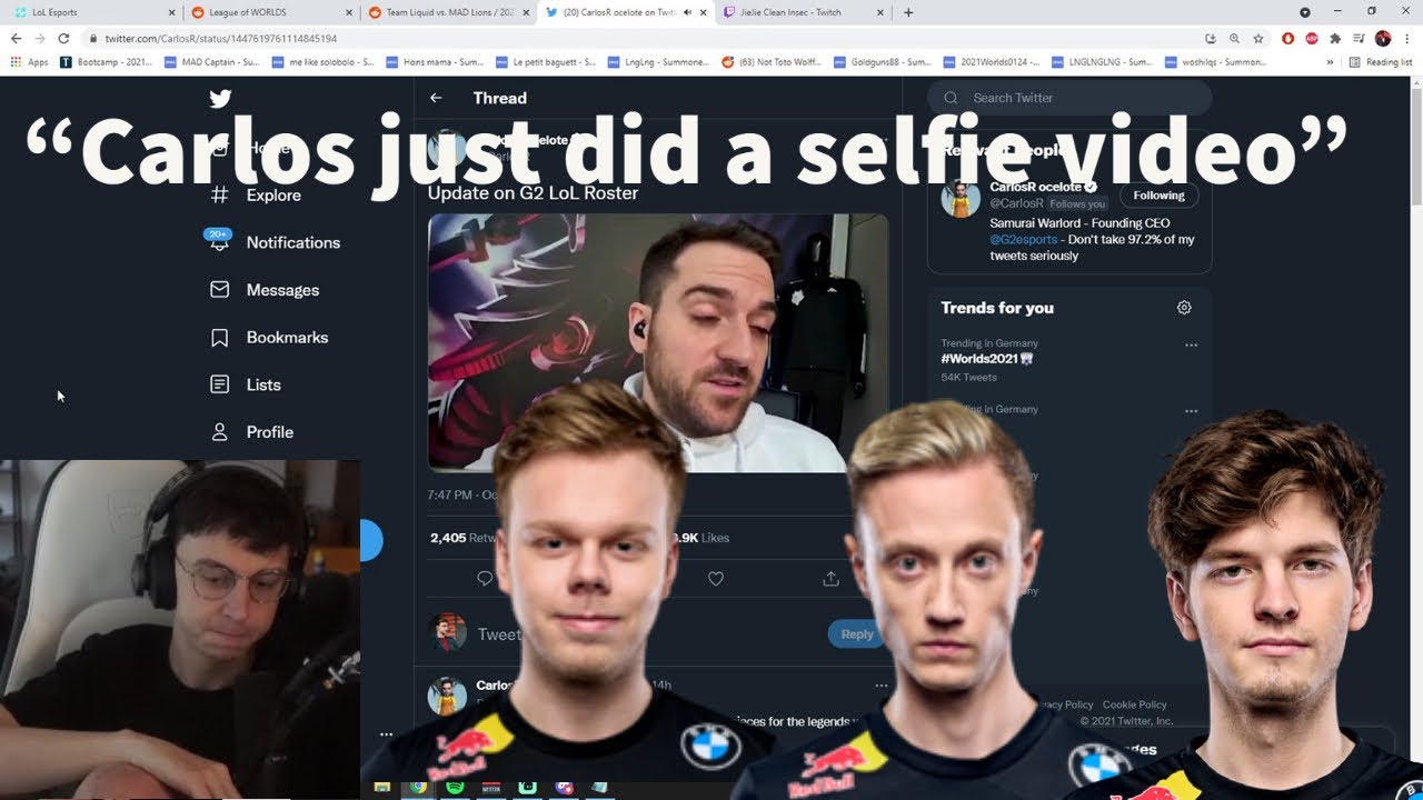 Caedrel Reacts To G2 Roster Video And Wunder's Tweet!!