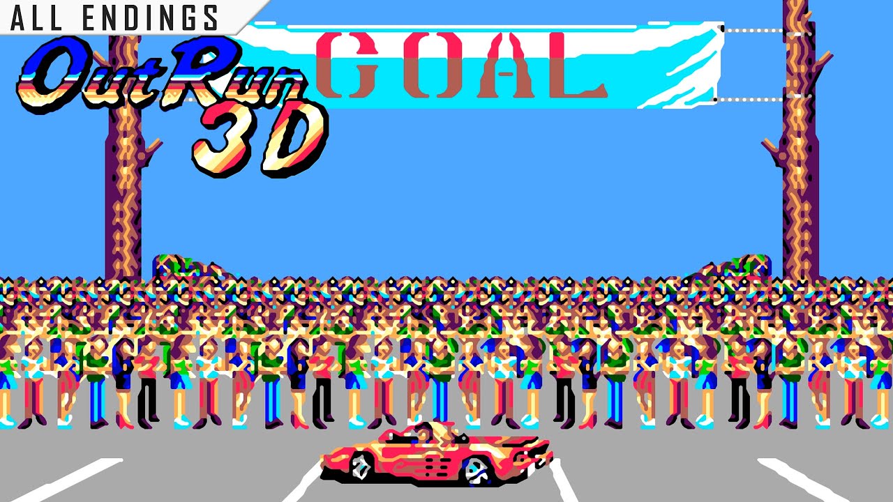 OutRun 3D | Master System | All Endings [Upscaled to 4K using xBRz]