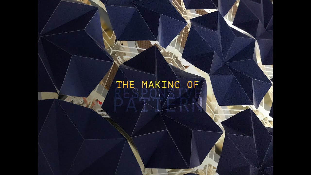 Responsive Pattern Experiment (Digital Design + Fabrication, using Rhino, Grasshopper, and Firefly)