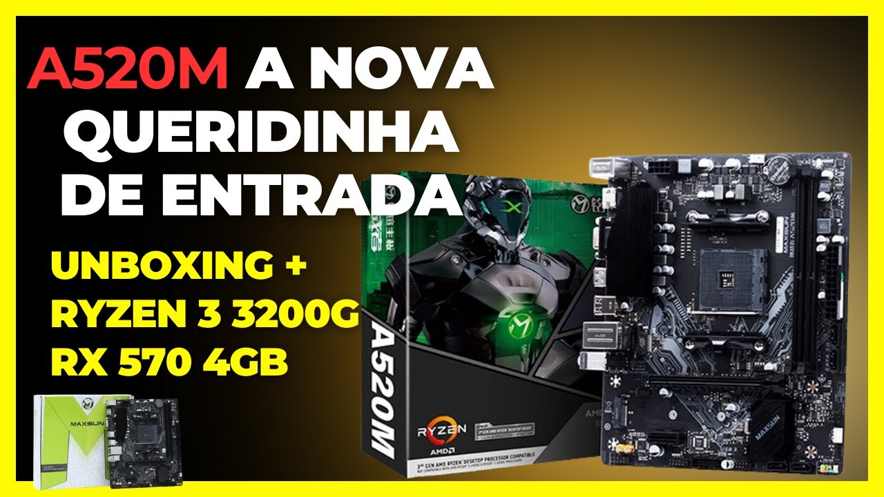 a520m da maxsun a nova placa de entrada para pc custo benef&iacute;cio 2024 - @DjrGamePlay
